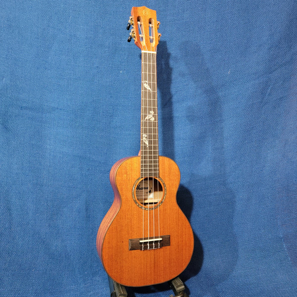 Ohana Tenor TK-32 All Solid Mahogany with Fretboard Inlay Slotted Headstock Ukulele S785