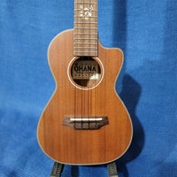 Ohana Concert CK-25C-CL Cynthia Lin Model Solid Mahogany Top Cutaway Ukulele w/ Bag P097