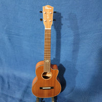 Ohana Tenor TK-25C-CL Cynthia Lin Model Solid Mahogany Top Cutaway Ukulele w/ Bag P122