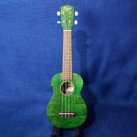 Ohana Soprano SK-15WGN Green Laminate Willow Ukulele M291